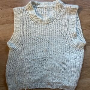 Handmade Danish Women's Cream Sweater Vest